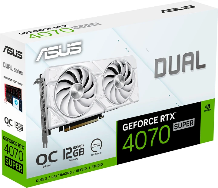 Видеокарта Asus Dual GeForce RTX 4070 EVO White OC Edition 12GB GDDR6X (DUAL-RTX4070-O12G-EVO-WHITE) White  Фото №11