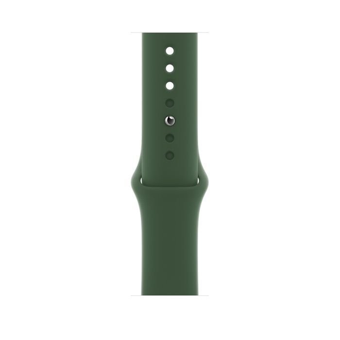 Смарт-годинник Apple Watch Series 7 GPS + Cellular 45mm Silver Stainless Steel Case w. Starlight Sport Band (MKJD3) Green Aluminum Case with Clover Sp  Фото №1