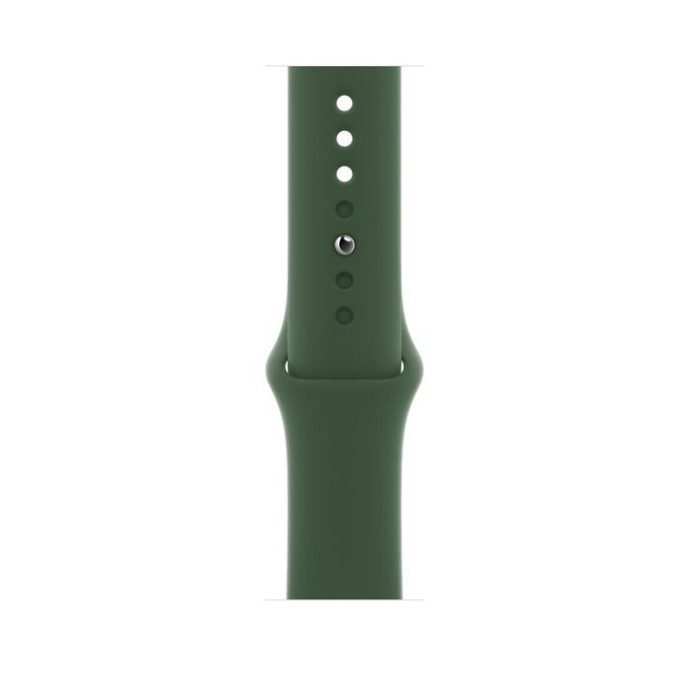 Смарт-годинник Apple Watch Series 7 GPS + Cellular 45mm Silver Stainless Steel Case w. Starlight Sport Band (MKJD3) Green Aluminum Case with Clover Sp  Фото №1