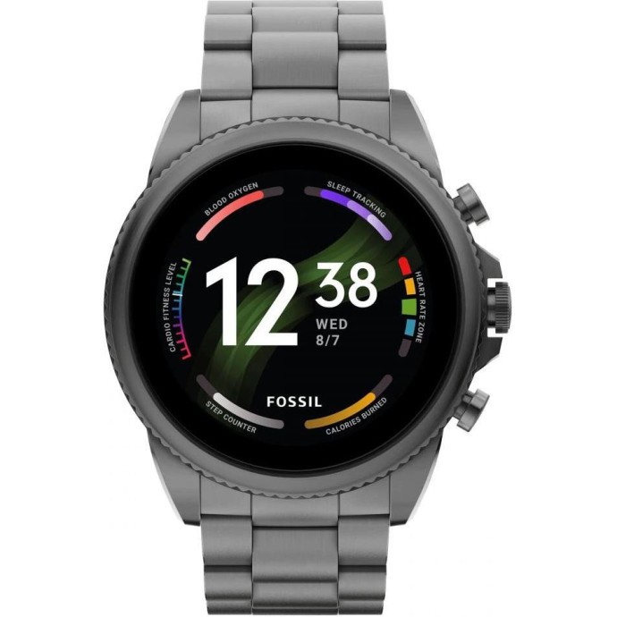 Смарт-часы Fossil Gen 6 44mm Smoke Stainless Steel (FTW4059)
