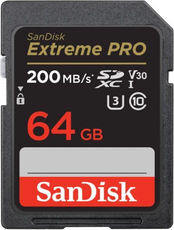 Карта памяти SanDisk 64 GB SDXC UHS-I U3 V30 Extreme PRO (SDSDXXU-064G-GN4IN)