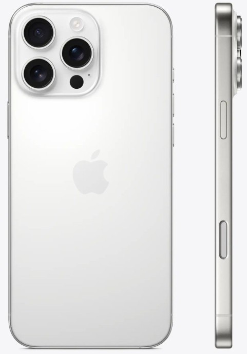 Смартфон Apple iPhone 16 Pro Max eSIM 512GB White Titanium (MYW83)  Фото №0
