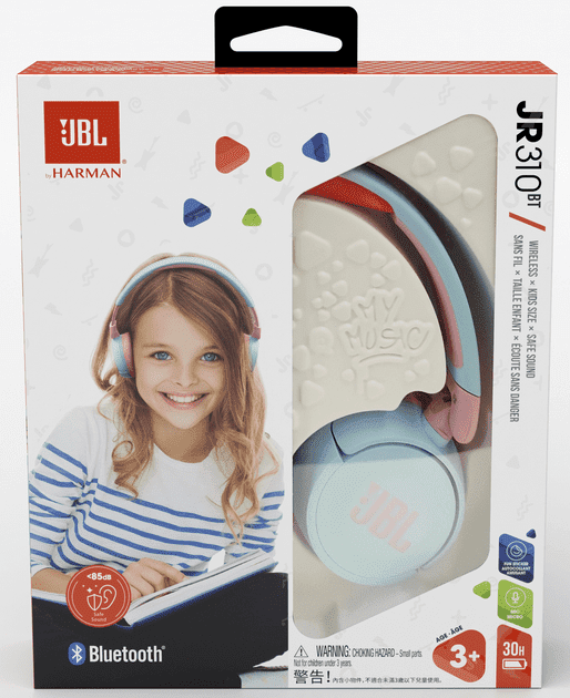 Навушники з мікрофоном JBL JR310BT Blue (JBLJR310BTBLU)  Фото №4