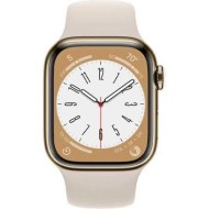 Смарт-годинник Apple Watch Series 8 GPS + Cellular 41mm Gold S. Steel Case w. Starlight S. Band (MNJC3/MNV93) 