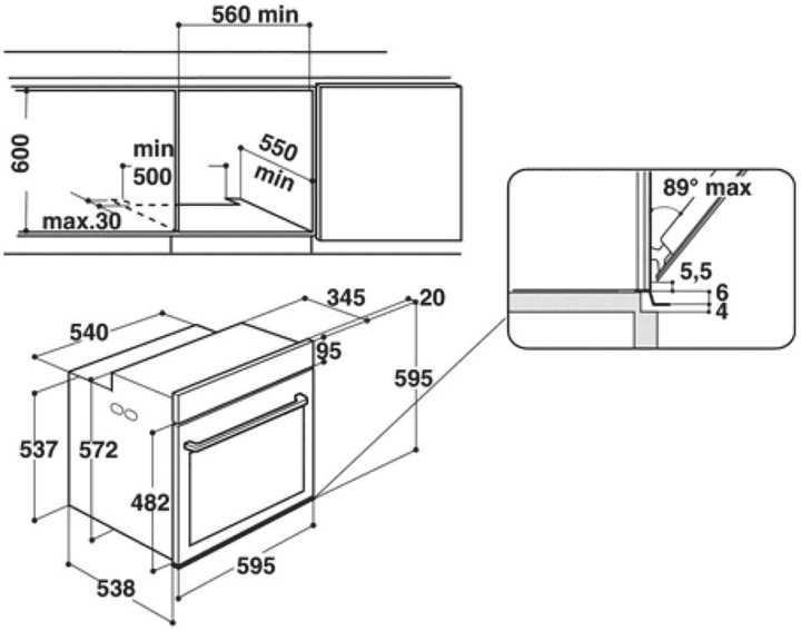 Духовка електрична Whirlpool W7 OM4 4S1 C  Фото №6