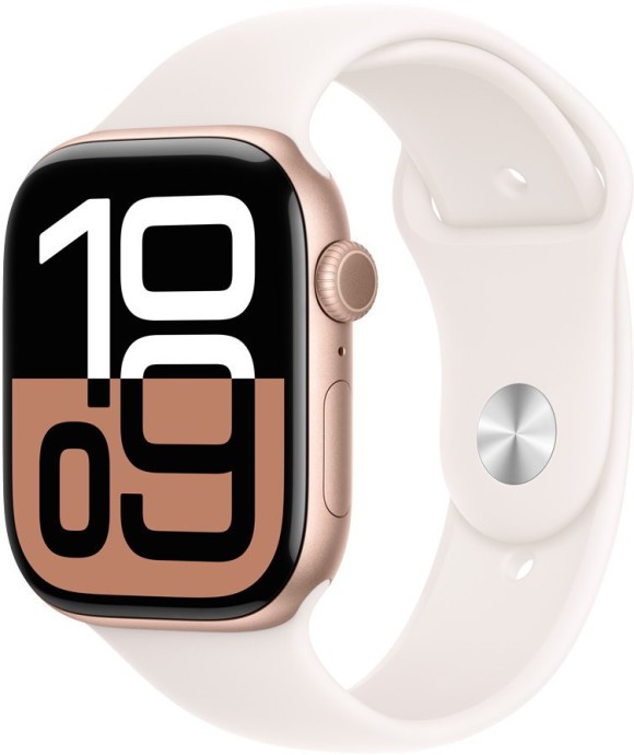 Смарт-годинник Apple Watch Series 10 GPS 42mm Rose Gold Alu. Case w. Light Blush Sport Band - M/L (MWWJ3)  Фото №0