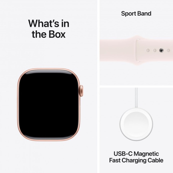Смарт-годинник Apple Watch Series 10 GPS 42mm Rose Gold Alu. Case w. Light Blush Sport Band - M/L (MWWJ3)  Фото №7