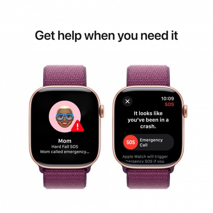 Смарт-годинник Apple Watch Series 10 GPS 42mm Rose Gold Aluminum Case w. Plum Sport Loop (MWWK3)  Фото №8