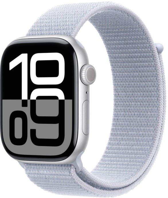 Смарт-годинник Apple Watch Series 10 GPS 42mm Silver Aluminum Case w. Blue Cloud Sport Loop (MWWD3)  Фото №0