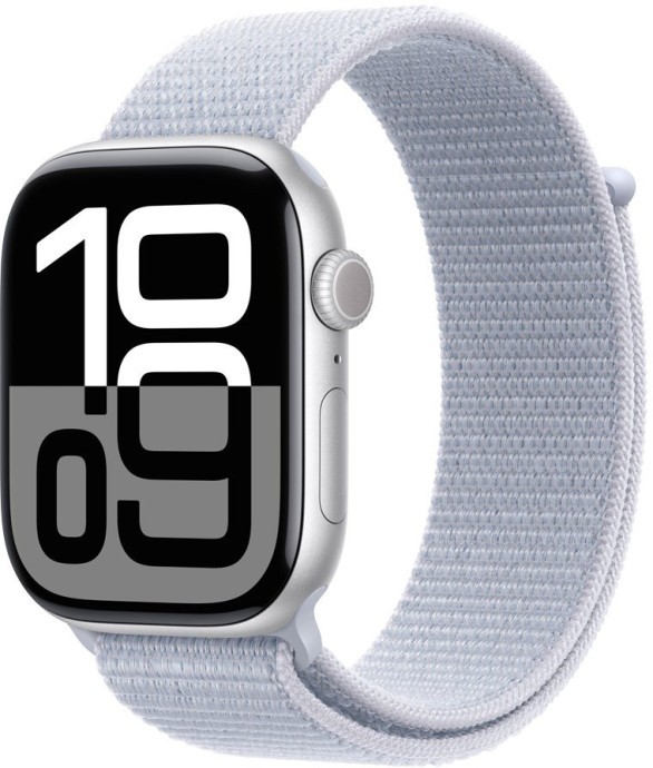 Смарт-годинник Apple Watch Series 10 GPS 42mm Silver Aluminum Case w. Blue Cloud Sport Loop (MWWD3)  Фото №5