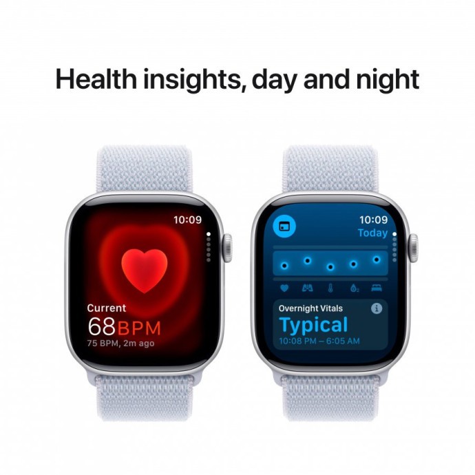 Смарт-годинник Apple Watch Series 10 GPS 42mm Silver Aluminum Case w. Blue Cloud Sport Loop (MWWD3)  Фото №6