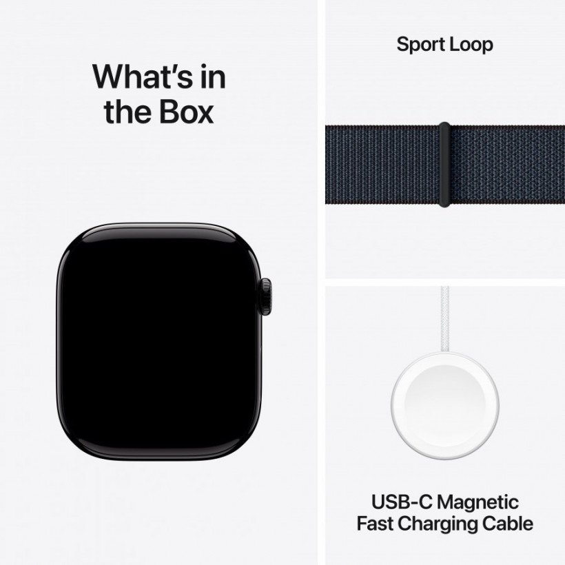 Смарт-часы Apple Watch Series 10 GPS 42mm Jet Black Aluminum Case w. Ink Sport Loop (MWWG3)  Фото №5