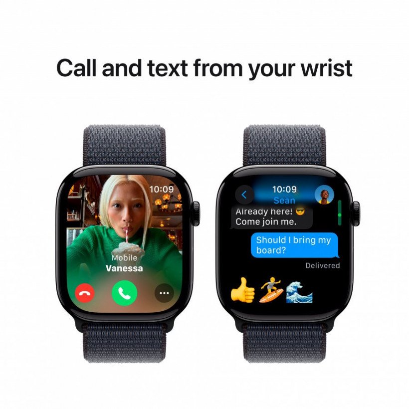 Смарт-часы Apple Watch Series 10 GPS 42mm Jet Black Aluminum Case w. Ink Sport Loop (MWWG3)  Фото №7