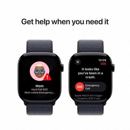 Смарт-часы Apple Watch Series 10 GPS 42mm Jet Black Aluminum Case w. Ink Sport Loop (MWWG3)  Фото №8
