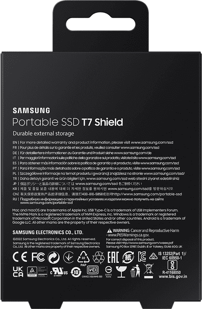 SSD накопитель Samsung T7 Shield  накопитель Samsung T7 Shield 1TB Black (MU-PE1T0S)  Фото №9