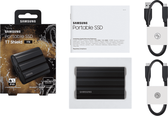 SSD накопитель Samsung T7 Shield  накопитель Samsung T7 Shield 1TB Black (MU-PE1T0S)  Фото №12