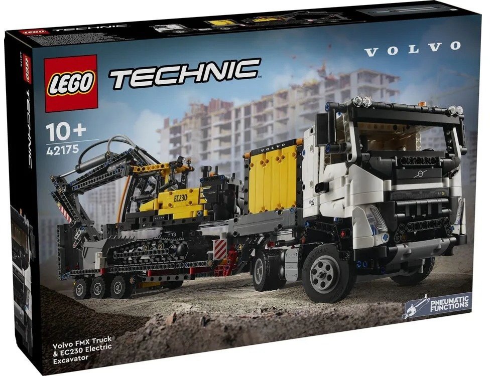 Авто-конструктор LEGO Вантажівка Volvo FMX та електричний екскаватор EC230 (42175)  Фото №0