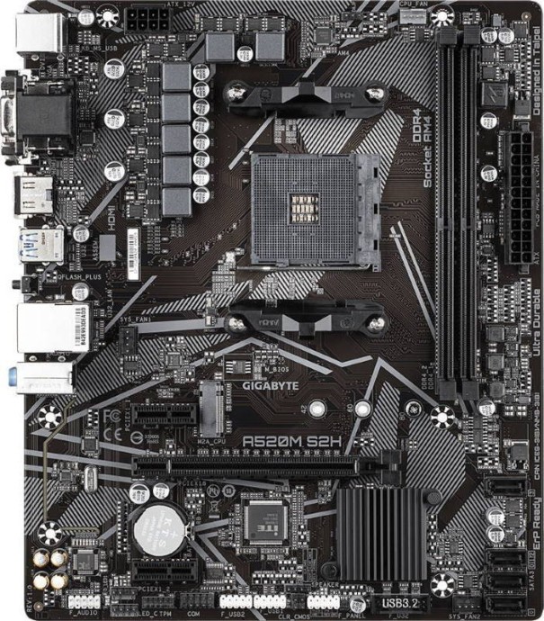 Материнская плата Gigabyte A520M S2H  Фото №3