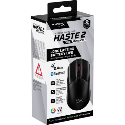 Миша HyperX Pulsefire Haste 2 Core Wireless Black (8R2E6AA)  Фото №7