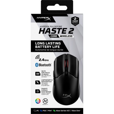 Миша HyperX Pulsefire Haste 2 Core Wireless Black (8R2E6AA)  Фото №9