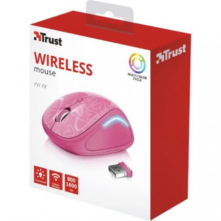 Мышь Trust Yvi FX Wireless Mouse Pink (22336)  Фото №3