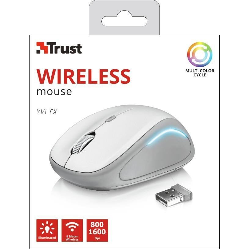 Мышь Trust Yvi FX Wireless Mouse White (22335)  Фото №2