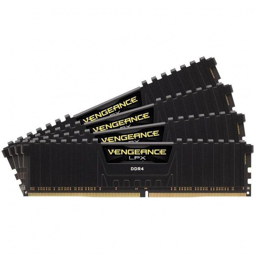 Память для настольных компьютеров Corsair 64 GB (4x16GB) DDR4 3200 MHz Vengeance LPX (CMK64GX4M4E320