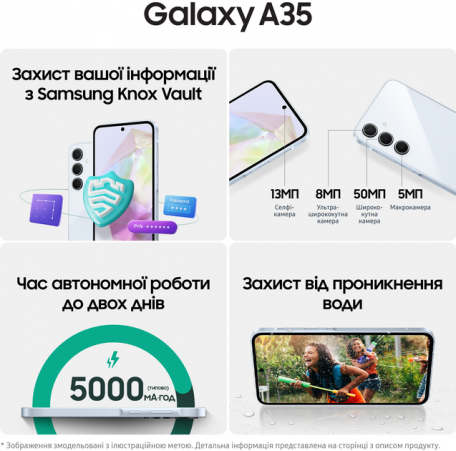 Смартфон Samsung Galaxy A35 SM-A356B/DS Awesome Navy 8/256GB  Фото №8