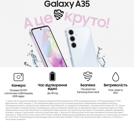 Смартфон Samsung Galaxy A35 SM-A356B/DS Awesome Navy 8/256GB  Фото №9