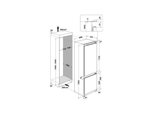 Холодильник с морозильной камерой Whirlpool WH SP70 T122  Фото №9