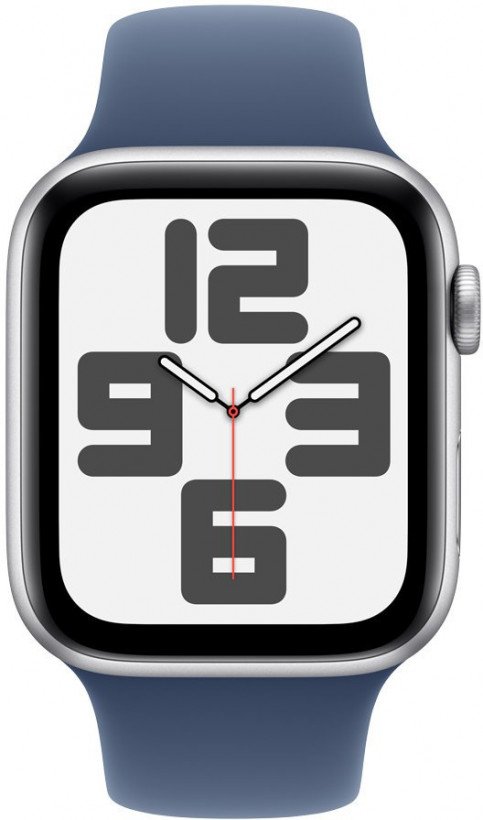 Смарт-часы Apple Watch SE 2 GPS 40mm Silver Aluminium Case w. Denim Sport Band - S/M (MXEC3)  Фото №3