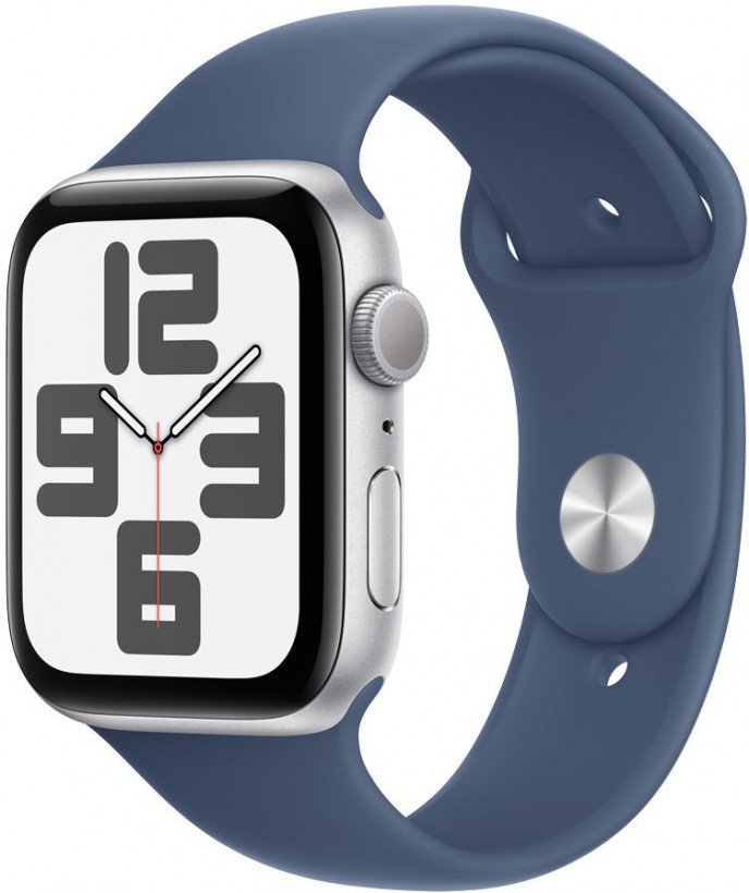 Смарт-часы Apple Watch SE 2 GPS 40mm Silver Aluminium Case w. Denim Sport Band - S/M (MXEC3)  Фото №5