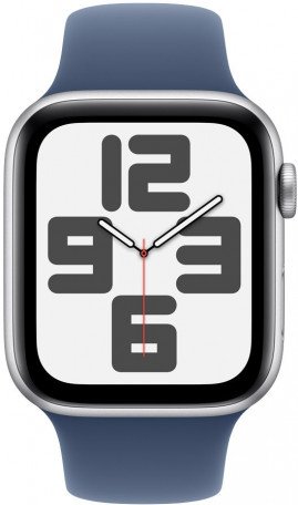Смарт-часы Apple Watch SE 2 GPS 40mm Silver Aluminium Case w. Denim Sport Band - S/M (MXEC3)  Фото №3