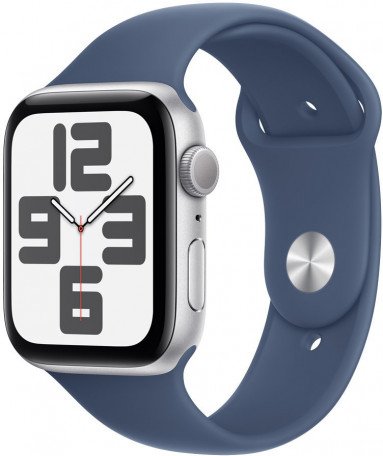 Смарт-часы Apple Watch SE 2 GPS 40mm Silver Aluminium Case w. Denim Sport Band - S/M (MXEC3)  Фото №5