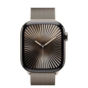 Смарт-годинник Apple Watch Series 10 GPS + Cellular 46mm Natural Titanium Case w. Natural Milanese Loop - M/L (MWYC3)