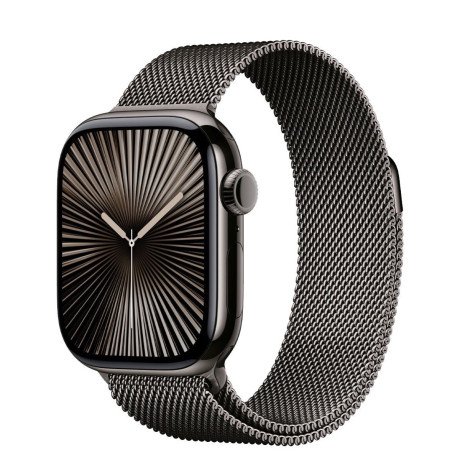 Смарт-годинник Apple Watch Series 10 GPS + Cellular 46mm Slate Titanium Case w. Slate Milanese Loop - M/L (MWYW3)  Фото №0