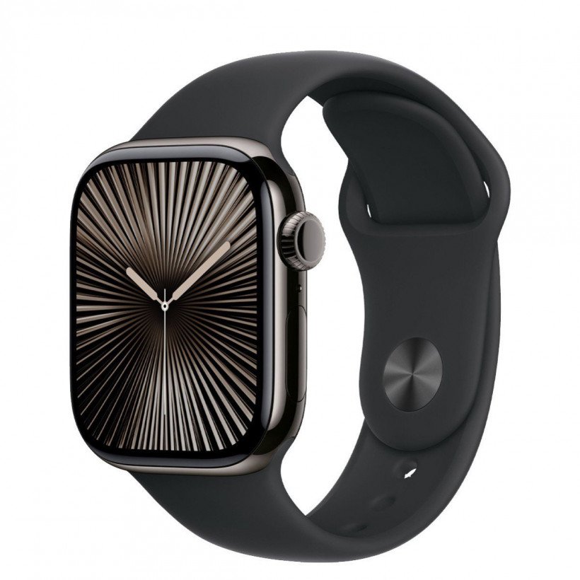 Смарт-часы Apple Watch Series 10 GPS + Cellular 46mm Slate Titanium Case w. Black Sport Band - S/M (MWYD3)  Фото №0