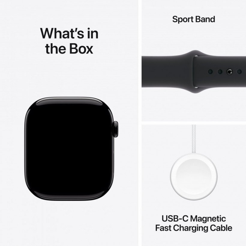 Смарт-часы Apple Watch Series 10 GPS 46mm Jet Black Alu. Case w. Black Sport Band - M/L (MWWQ3)  Фото №3