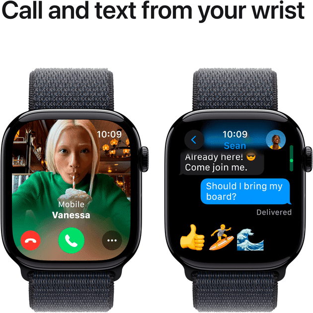 Смарт-часы Apple Watch Series 10 GPS 46mm Jet Black Aluminum Case w. Ink Sport Loop (MWWR3)  Фото №5