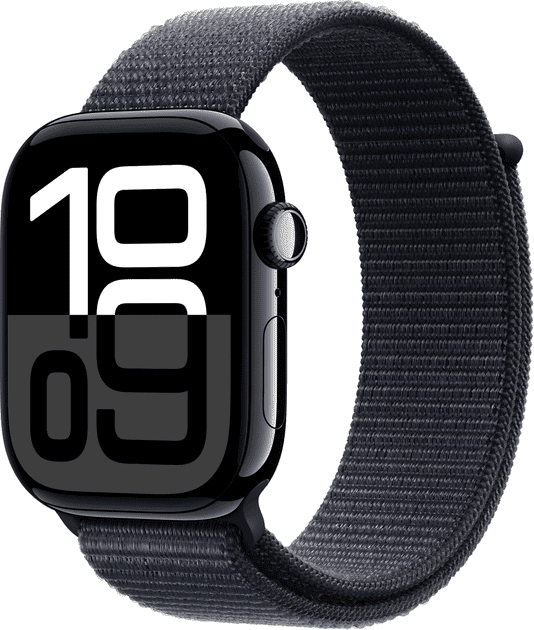 Смарт-часы Apple Watch Series 10 GPS 46mm Jet Black Aluminum Case w. Ink Sport Loop (MWWR3)  Фото №0