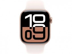 Смарт-годинник Apple Watch Series 10 GPS 46mm Rose Gold Alu. Case w. Light Blush Sport Band - M/L (MWWU3)