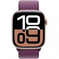 Смарт-годинник Apple Watch Series 10 GPS 46mm Rose Gold Aluminum Case w. Plum Sport Loop (MWWV3)