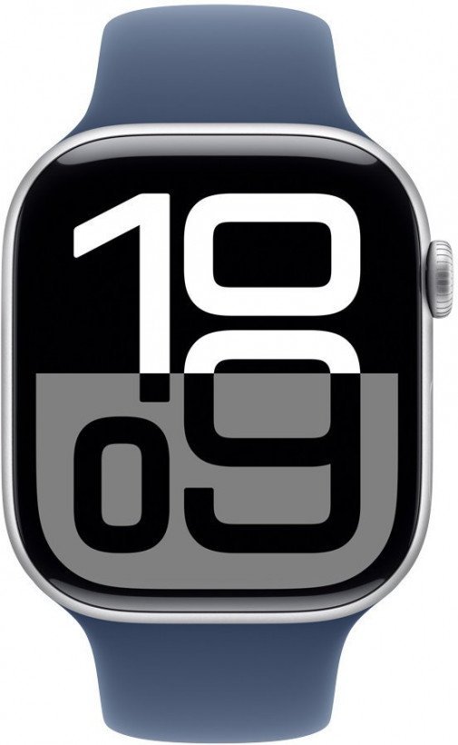 Смарт-часы Apple Watch Series 10 GPS 46mm Silver Alu. Case w. Denim Sport Band - S/M (MWWL3)