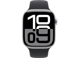 Смарт-годинник Apple Watch Series 10 GPS 46mm Silver Alu. Case w. black sport band - S/M (MWX03 + MXM23)