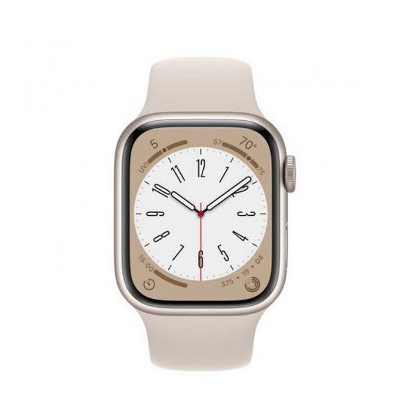 Смарт-годинник Apple Watch Series 8 GPS 41mm Starlight Aluminum Case w. Starlight S. Band - M/L (MNUF3) (CPO)  Фото №0
