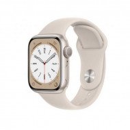 Смарт-годинник Apple Watch Series 8 GPS 41mm Starlight Aluminum Case w. Starlight S. Band - M/L (MNUF3) (CPO)