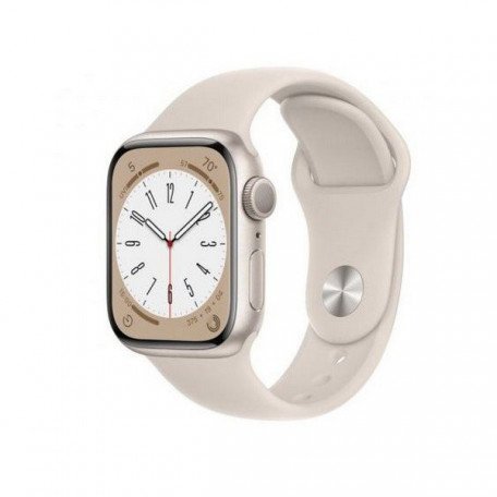 Смарт-годинник Apple Watch Series 8 GPS 41mm Starlight Aluminum Case w. Starlight S. Band - M/L (MNUF3) (CPO)