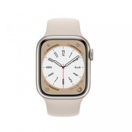 Смарт-годинник Apple Watch Series 8 GPS 41mm Starlight Aluminum Case w. Starlight S. Band - M/L (MNUF3) (CPO)  Фото №0
