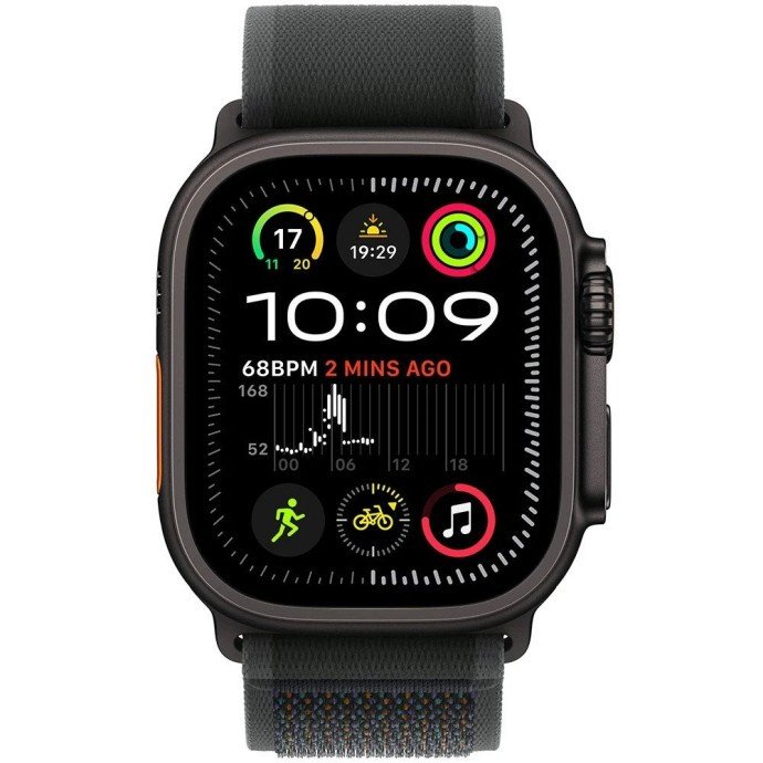 Смарт-годинник Apple Watch Ultra 2 GPS + Cellular 49mm Black Titan. Case w. Black Trail Loop - M/L (MX4V3)  Фото №0