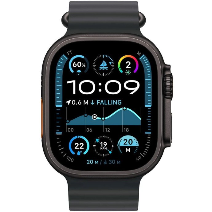 Смарт-годинник Apple Watch Ultra 2 GPS + Cellular 49mm Black Titanium Case w. Black Ocean Band (MX4P3)  Фото №0